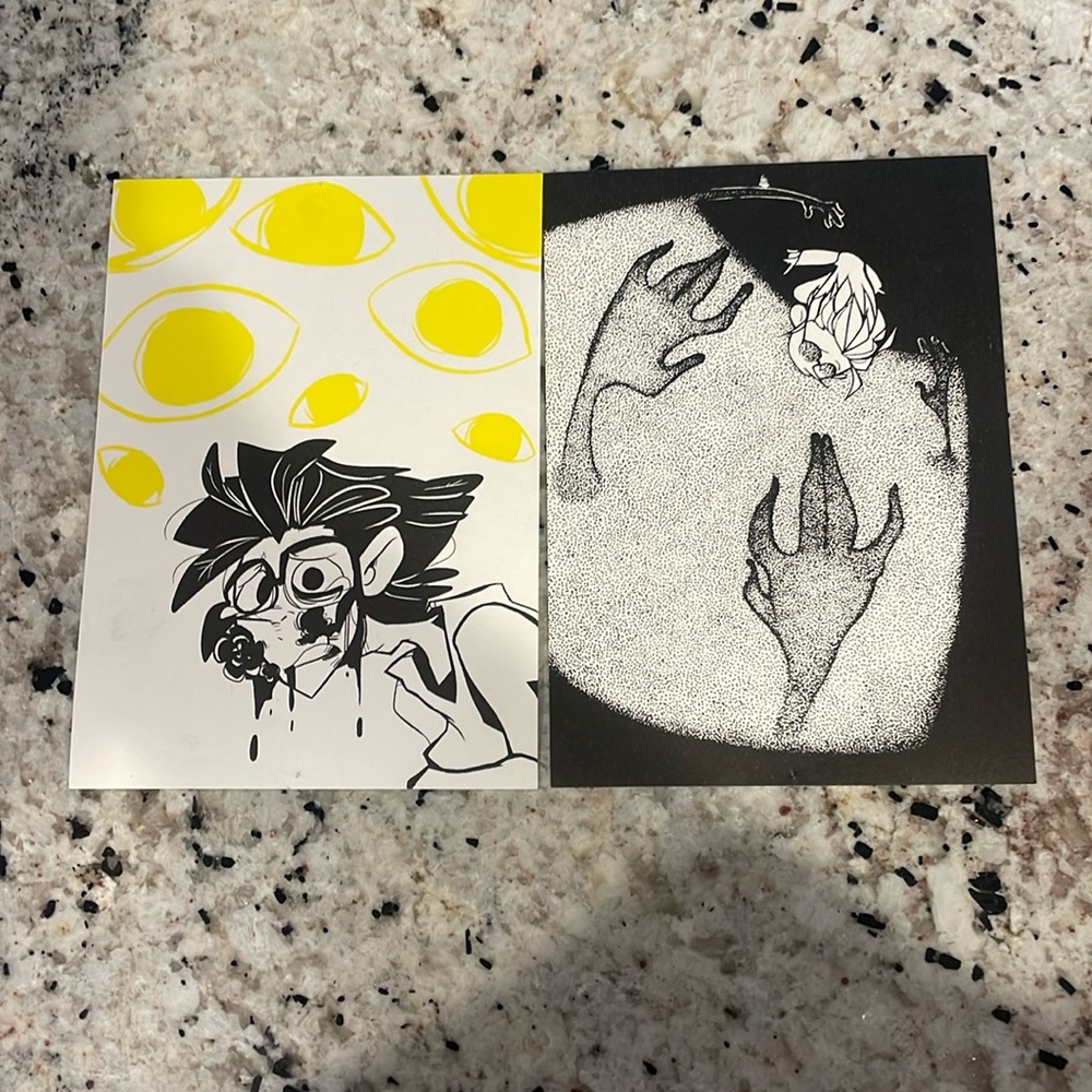 Black and Yellow Duo Art Prints by WindyWallflower